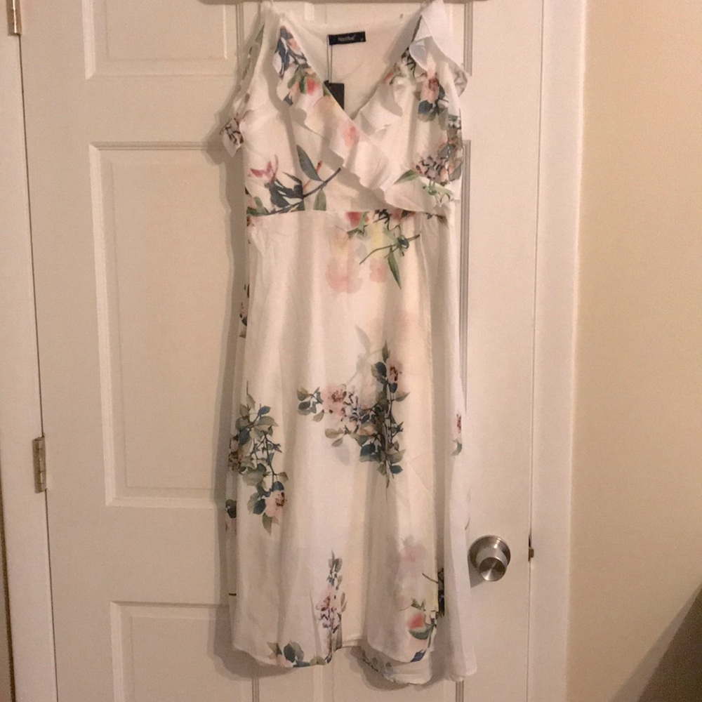 White floral dress
